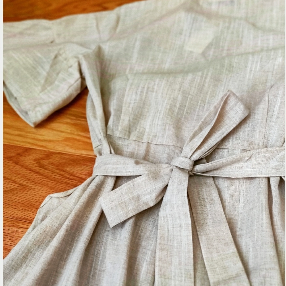 Ruffle Hem Wrap Mini Dress